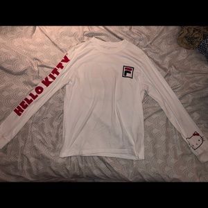 limited edition fila x hello kitty long sleeve top